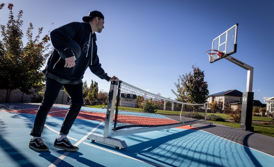Discounts for Premium basketball hoops and pickleball nets for home courts and outdoor setups.