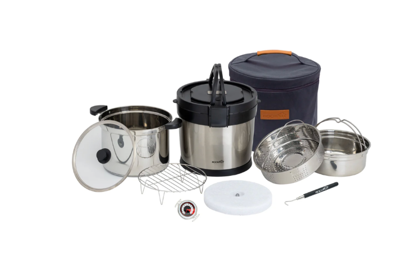 Save on Rock Pot: Cast iron camp cookware built for open fire cooking and stovetop use.