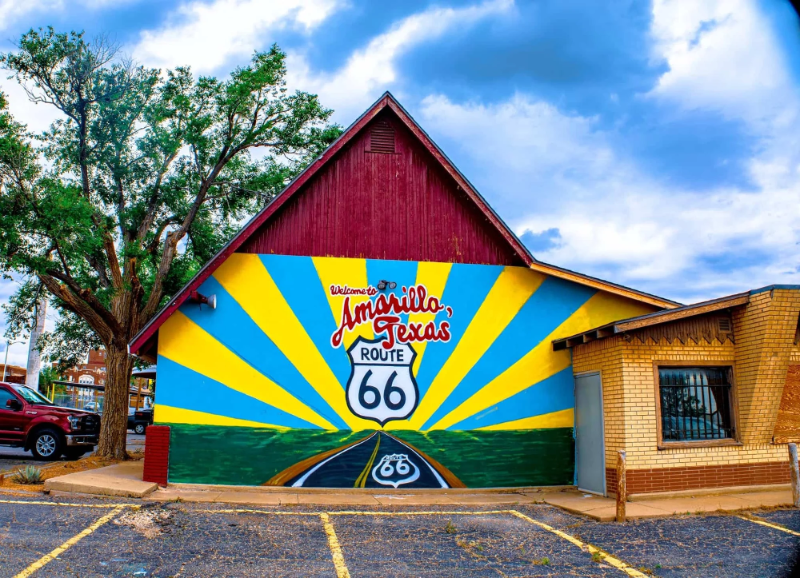 Amarillo Texas on Route 66 with RV Overnights host