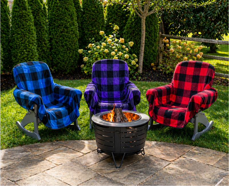 Save on the chair blanket, a cozy windproof and waterproof chair cover.