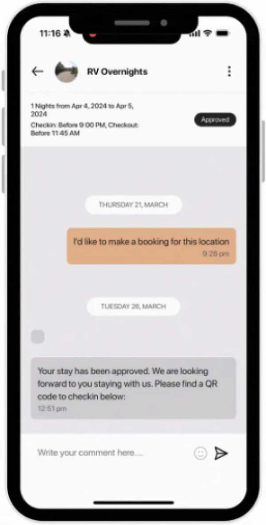RV Overnights App Chat